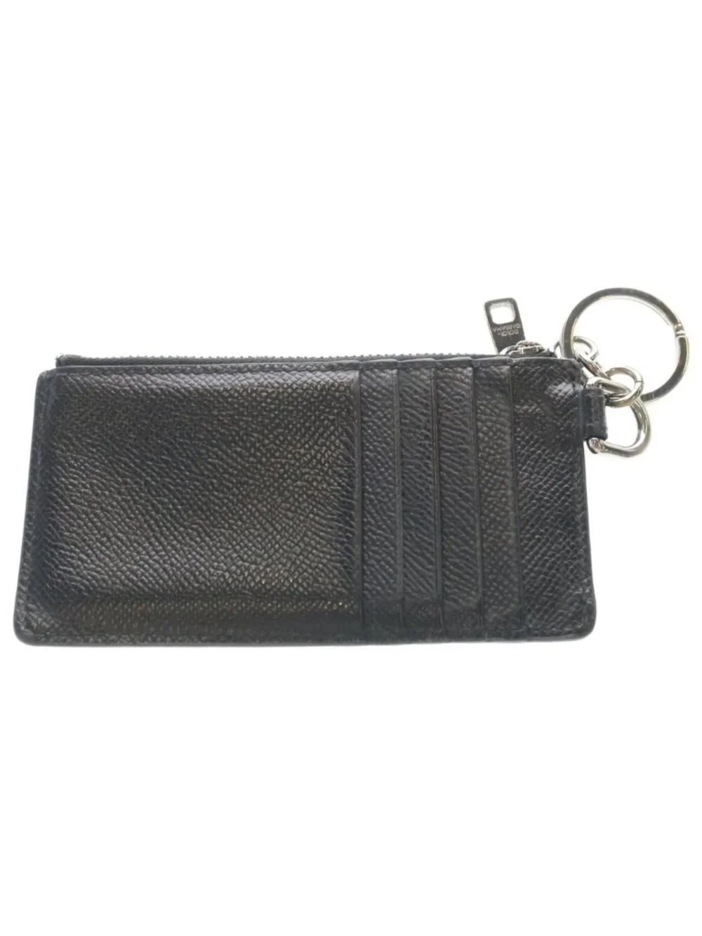Dolce & Gabbana Calfskin Ring &logo Plate Card Case